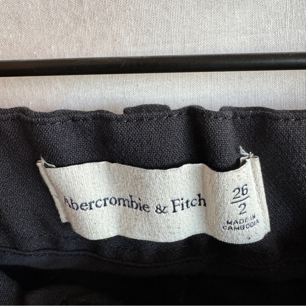 Abercrombie & Fitch Black Wide-Leg Trousers - Picture 2 of 3